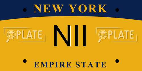NII New York License Plate