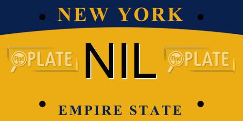 NIL New York License Plate