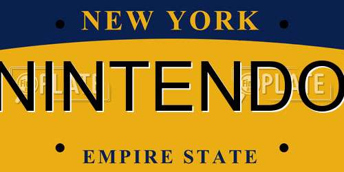 NINTENDO New York License Plate
