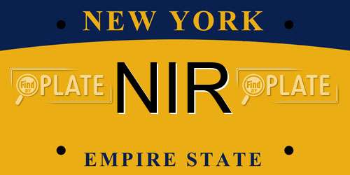 NIR New York License Plate