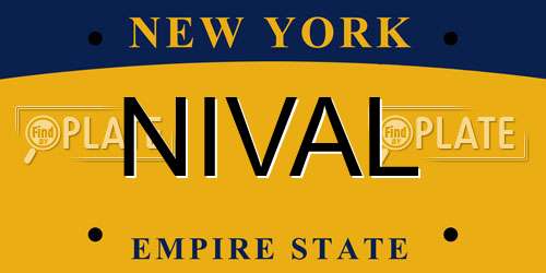 NIVAL New York License Plate
