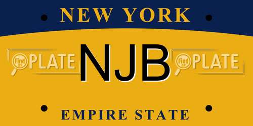 NJB New York License Plate