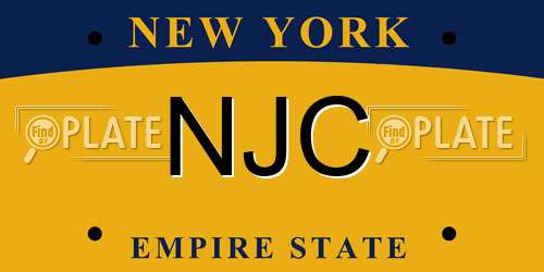 NJC New York License Plate