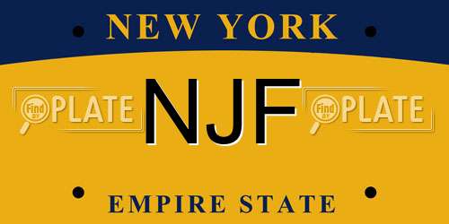 NJF New York License Plate
