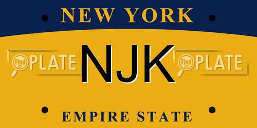 NJK New York License Plate
