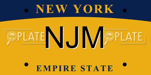 NJM New York License Plate