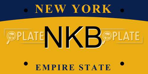 NKB New York License Plate