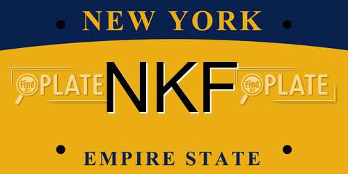 NKF New York License Plate