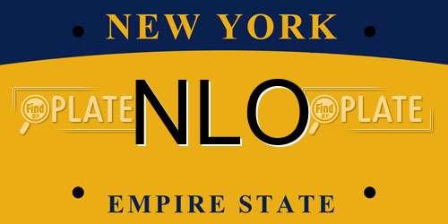 NLO New York License Plate