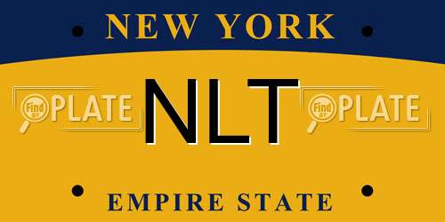 NLT New York License Plate
