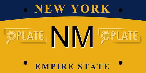 NM New York License Plate