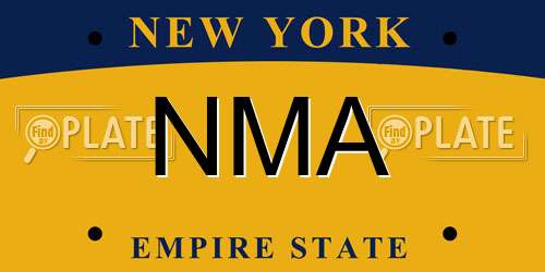 NMA New York License Plate