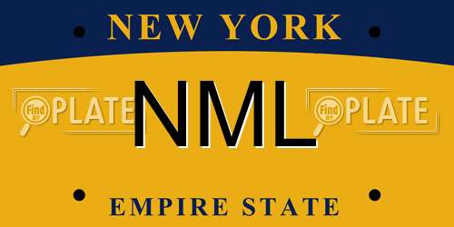 NML New York License Plate