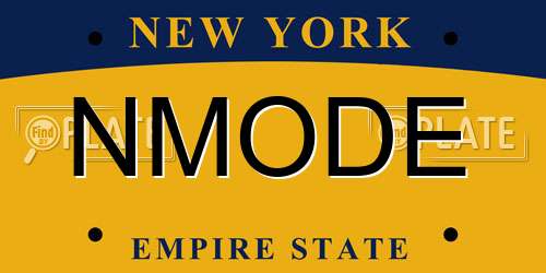 NMODE New York License Plate