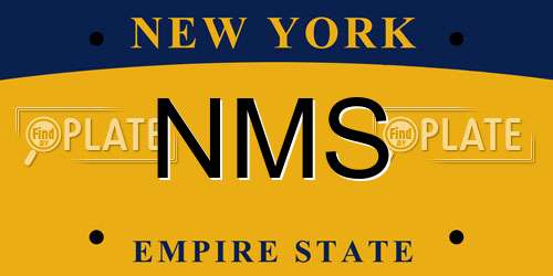 NMS New York License Plate