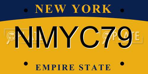 NMYC79 New York License Plate