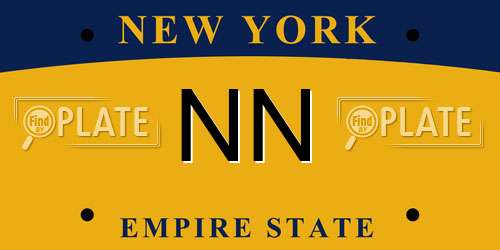 NN New York License Plate
