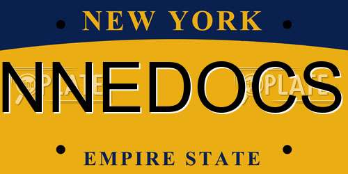 NNEDOCS New York License Plate