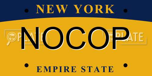 NOCOP New York License Plate