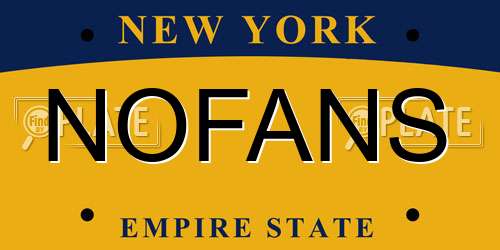 NOFANS New York License Plate