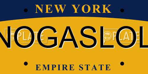 NOGASLOL New York License Plate