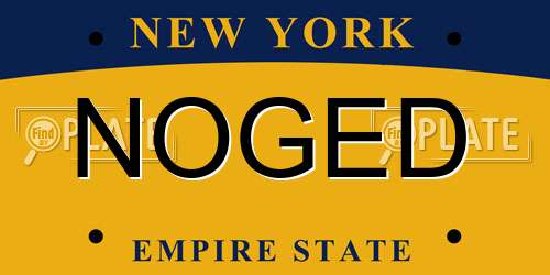 NOGED New York License Plate
