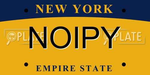 NOIPY New York License Plate