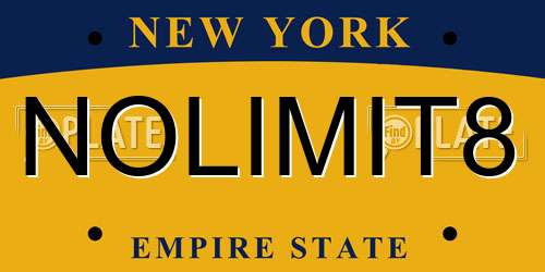 NOLIMIT8 New York License Plate
