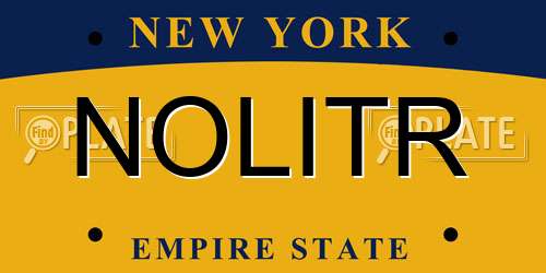 NOLITR New York License Plate