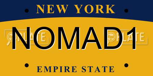 NOMAD1 New York License Plate