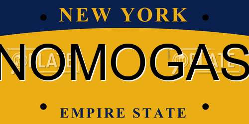 NOMOGAS New York License Plate