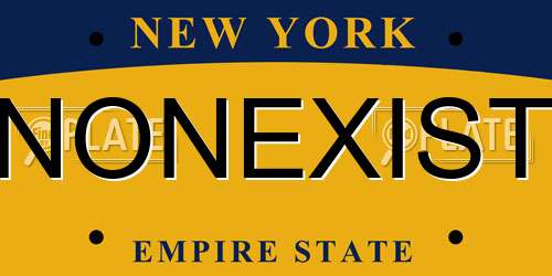 NONEXIST New York License Plate