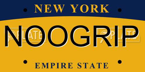 NOOGRIP New York License Plate