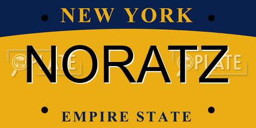NORATZ New York License Plate