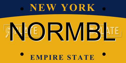 NORMBL New York License Plate
