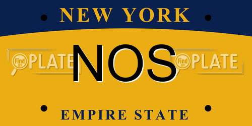 NOS New York License Plate