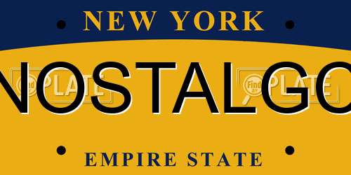 NOSTALGC New York License Plate