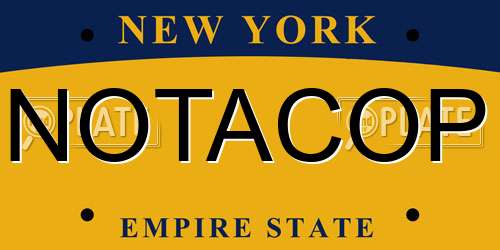 NOTACOP New York License Plate