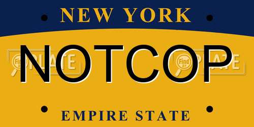 NOTCOP New York License Plate