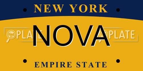 NOVA New York License Plate