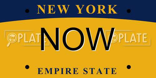NOW New York License Plate
