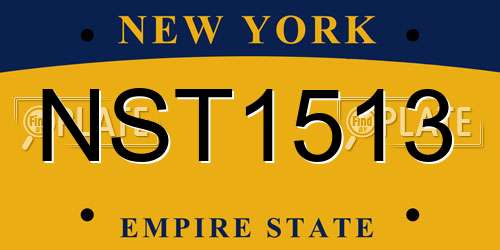 NST1513 New York License Plate