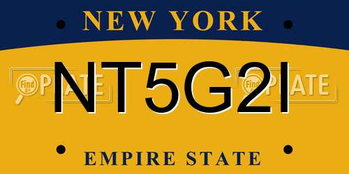 NT5G2I New York License Plate