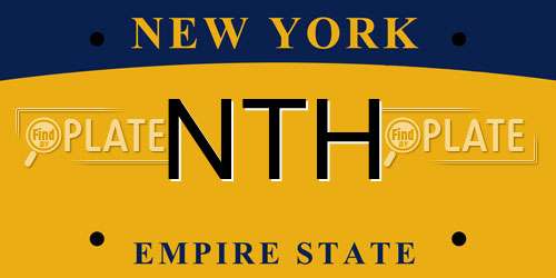 NTH New York License Plate