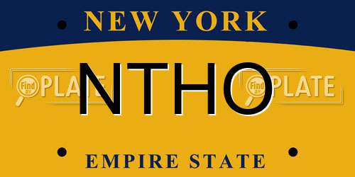 NTHO New York License Plate