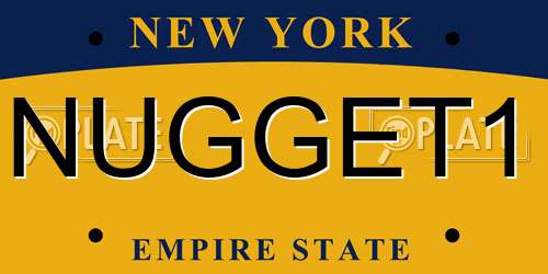NUGGET1 New York License Plate