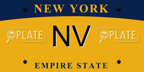 NV New York License Plate