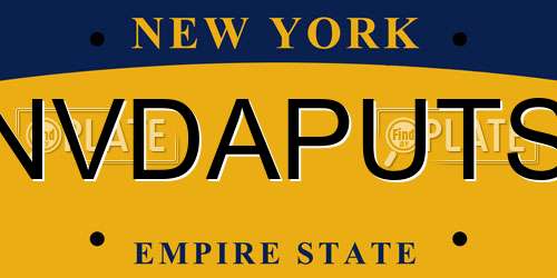NVDAPUTS New York License Plate