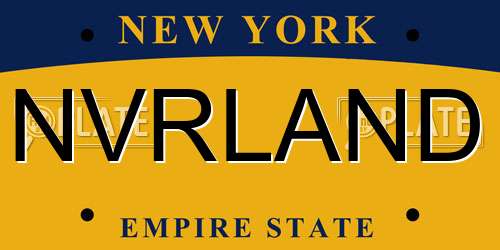 NVRLAND New York License Plate