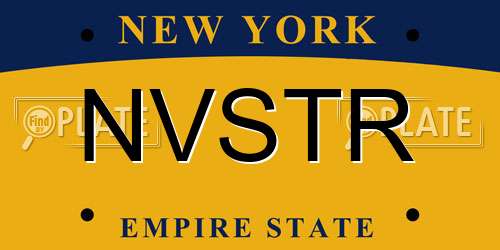 NVSTR New York License Plate